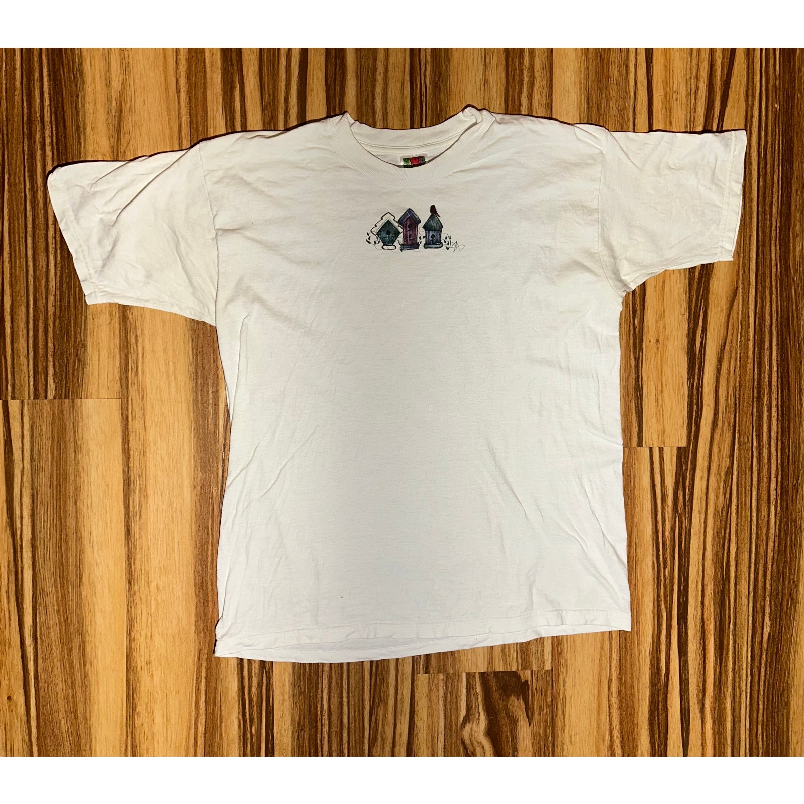 Vintage Bird Houses White Tshirt